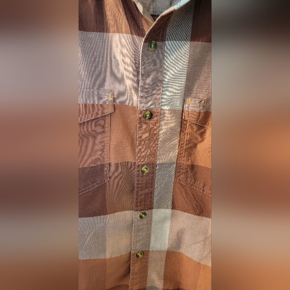 Carhartt Rugged Flex Men's Red Tone Multi Color Plaid Shirt Size L - Picture 5 of 6